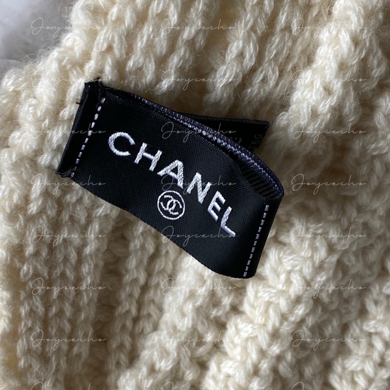 『全新全配』Chanel 雙C羊絨圍巾-8