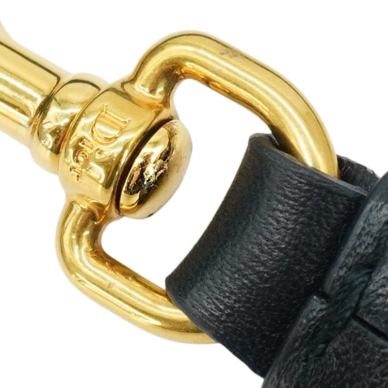 Dior 展示品 Signature Vanity 小牛皮拚緹花中型二用化妝箱(藍)-6