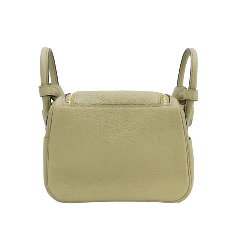 Hermes Mini Lindy 牛皮轉釦手提/肩背兩用包-19cm(8Q馬爾法米色)-2
