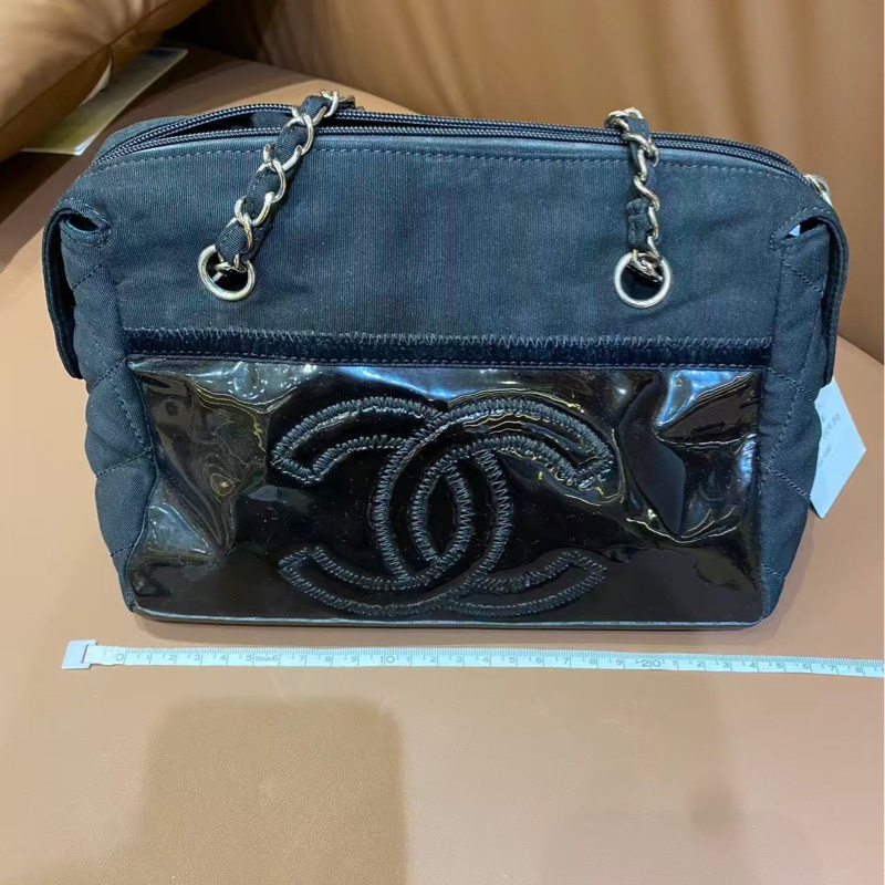 98 新Chanel香奈兒相機包單肩包 tote，單肩包，鐳射 13 開頭-16