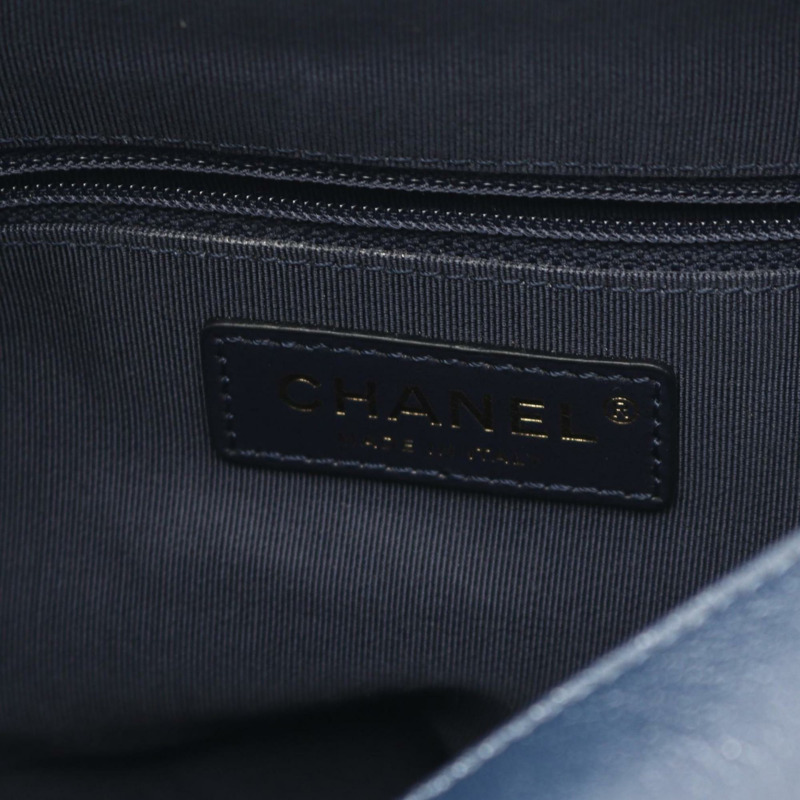 香奈兒絎縫肩背包，皮革，女士，海軍藍，粉紅色，綠色-3