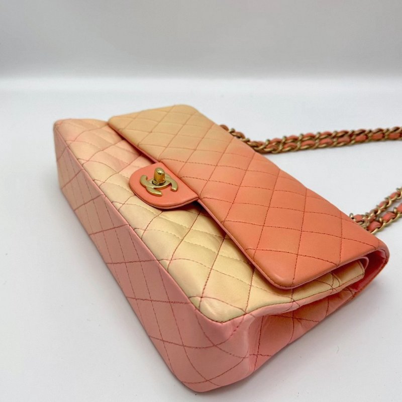 CHANEL漸變色cf中號肩背斜背包25*15*7 98新配件保卡塵袋-1