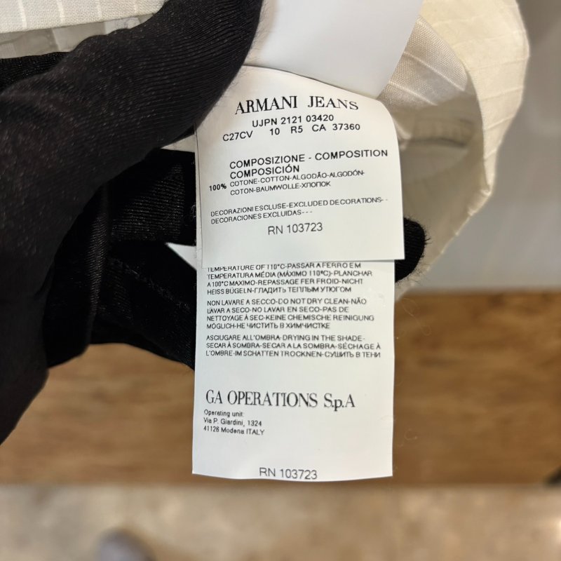 【美收精品】ARMANI JEANS白色透明荷葉邊上衣 4-285【隔月月中將轉賣至日本 上架期限30天】-6