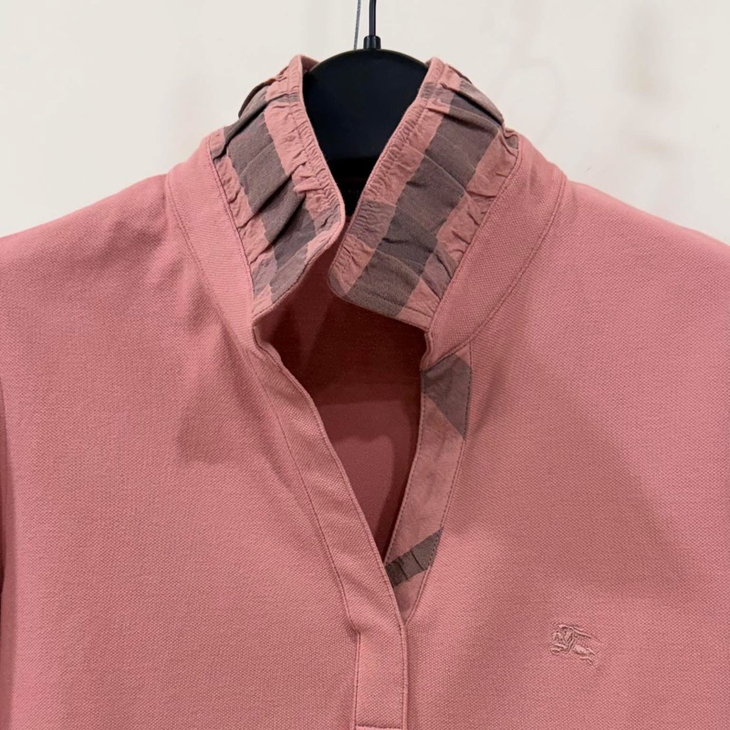 Burberry 倫敦 反褶格紋7分袖戰馬上衣-4