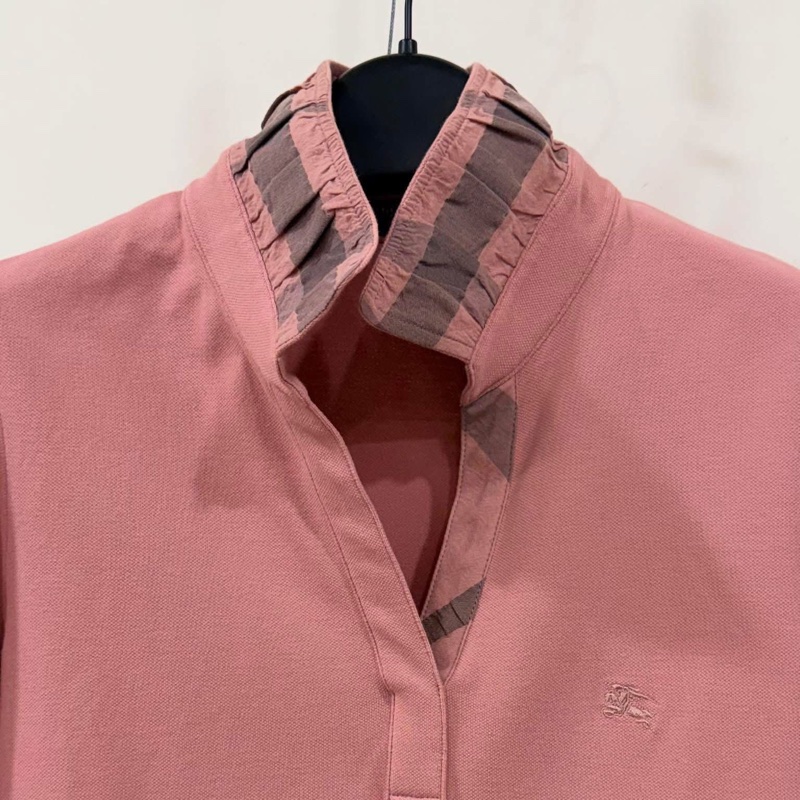 Burberry 倫敦 反褶格紋7分袖戰馬上衣-3