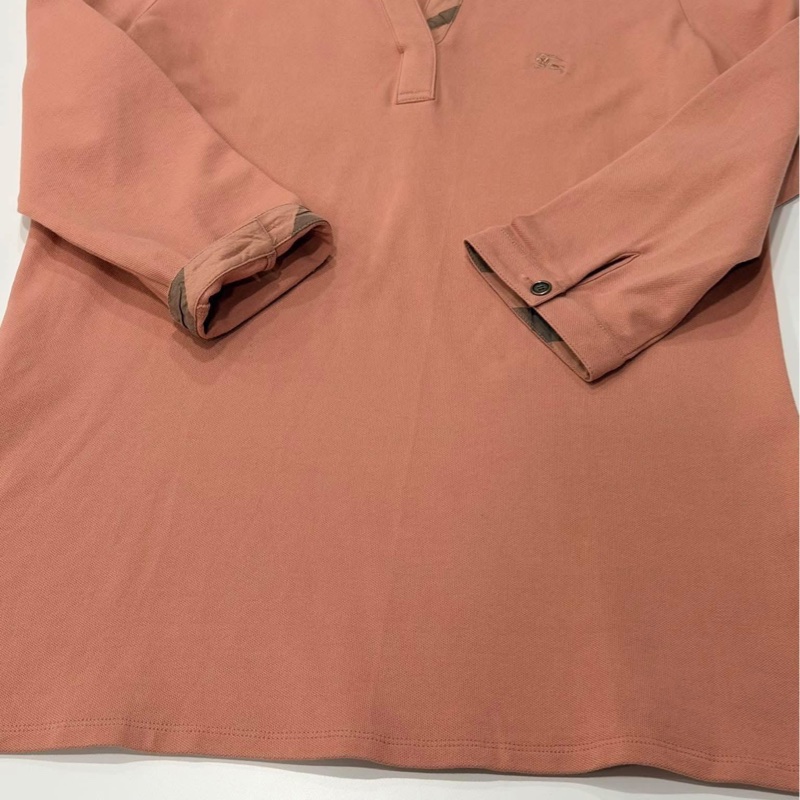 Burberry 倫敦 反褶格紋7分袖戰馬上衣-7