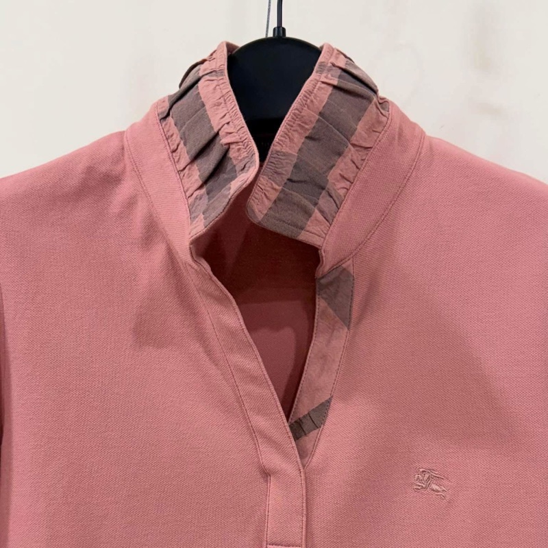 Burberry 倫敦 反褶格紋7分袖戰馬上衣-4