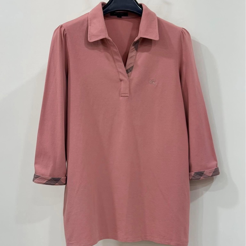 Burberry 倫敦 反褶格紋7分袖戰馬上衣-7