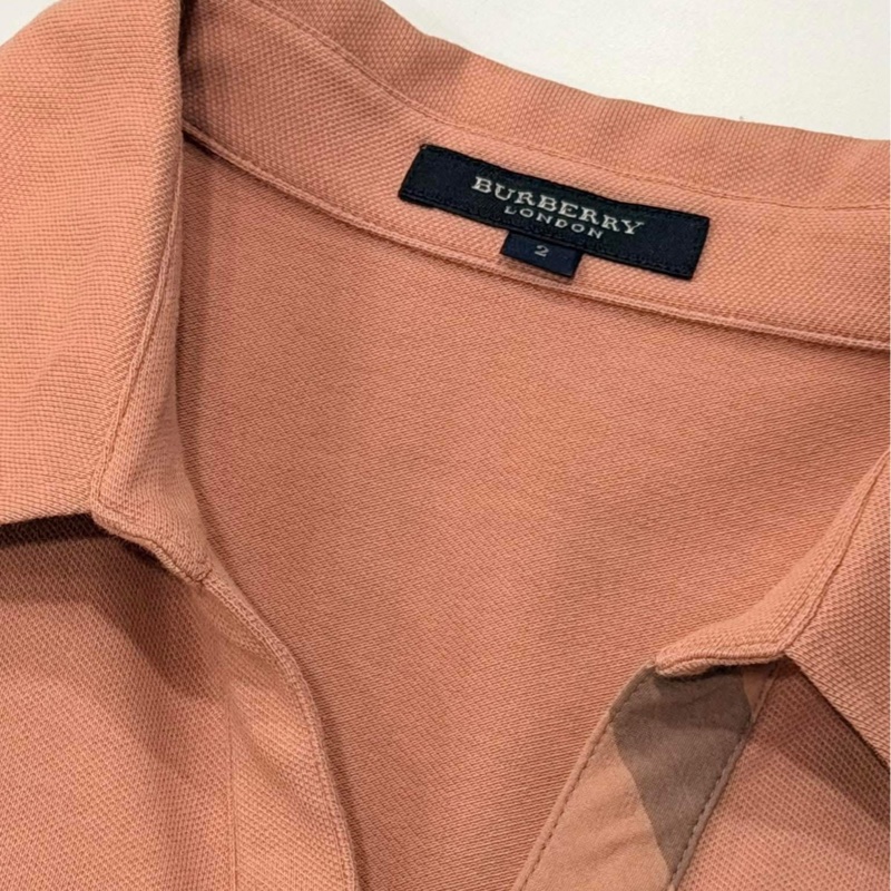 Burberry 倫敦 反褶格紋7分袖戰馬上衣-8