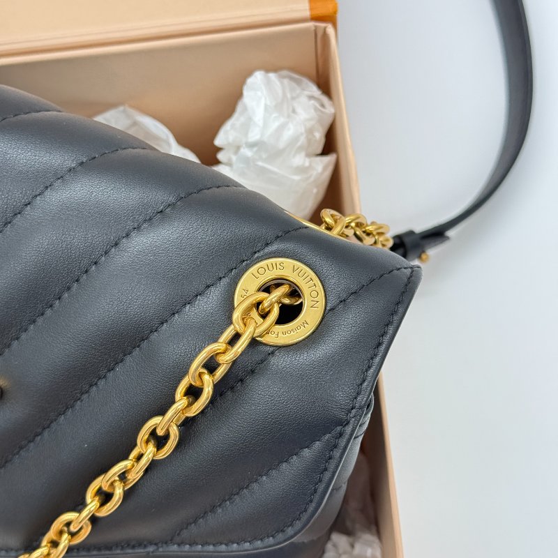 【CP 精選🌟小編推薦】Louis Vuitton 路易威登 New Wave MM 中型 黑色牛皮 鏈條 單肩包 斜挎包-4