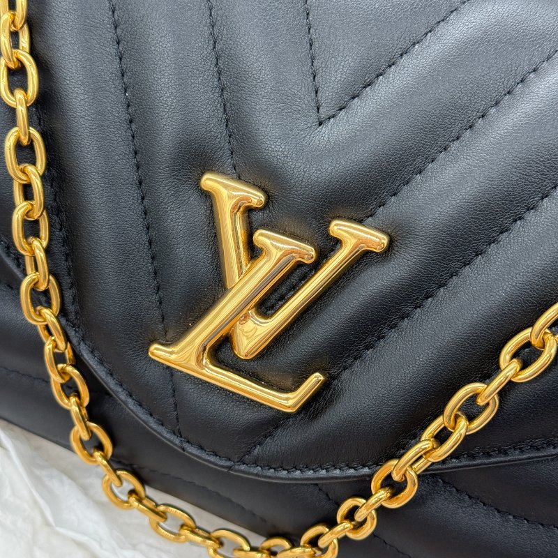 【CP 精選🌟小編推薦】Louis Vuitton 路易威登 New Wave MM 中型 黑色牛皮 鏈條 單肩包 斜挎包-5