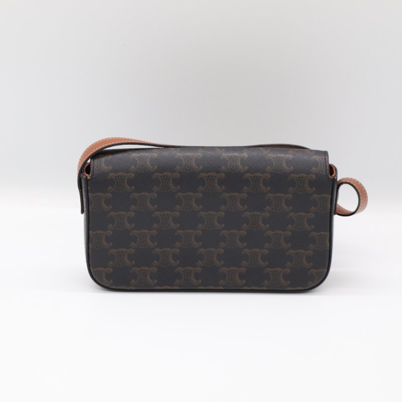 Celine 思琳 CLAUDE 標誌印花 牛皮革 肩揹袋 單肩包 腋下包-4