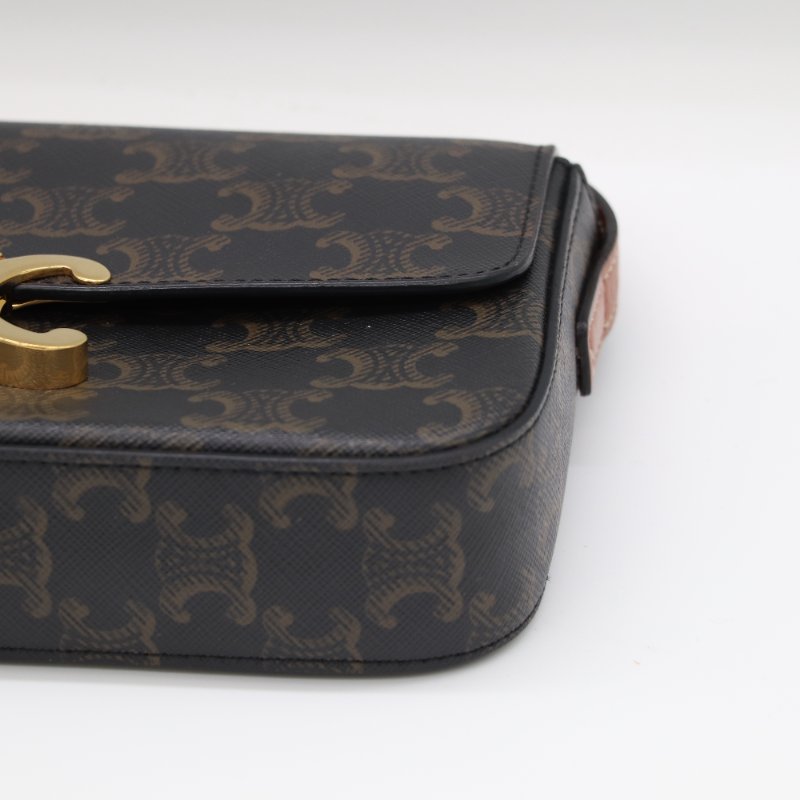 Celine 思琳 CLAUDE 標誌印花 牛皮革 肩揹袋 單肩包 腋下包-9