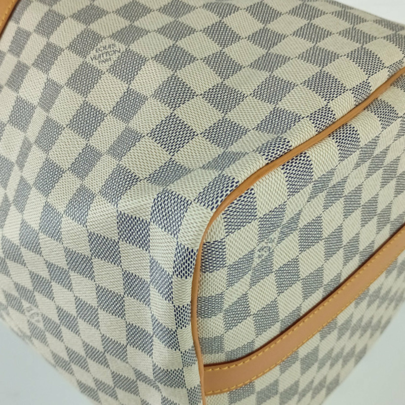 路易威登 (LOUIS VUITTON) Damier Azur Keepall Bandouliere Boston Bag 55 N41429 白色皮革單肩包，男女通用-4