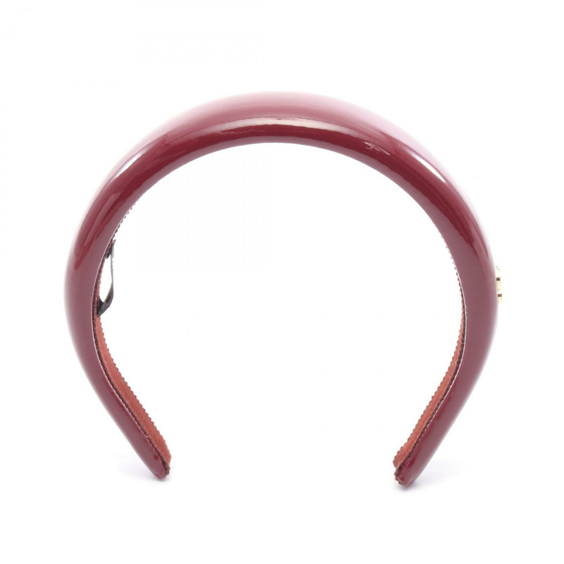 Miu Miu TYRIAN 紫色皮革髮帶 其他時尚單品 5IH025069F0D27 琺瑯皮革 波爾多紅 新款 女士-1