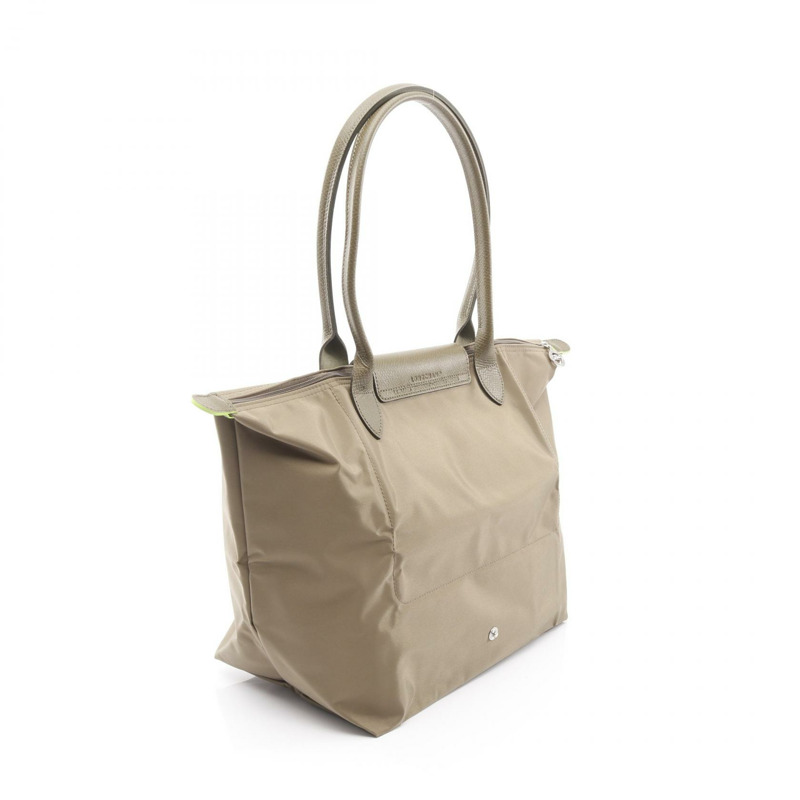 Longchamp Le Pliage 綠色 L 號肩背包 L1899919M04 皮革尼龍帆布卡其色 新款 女士-1