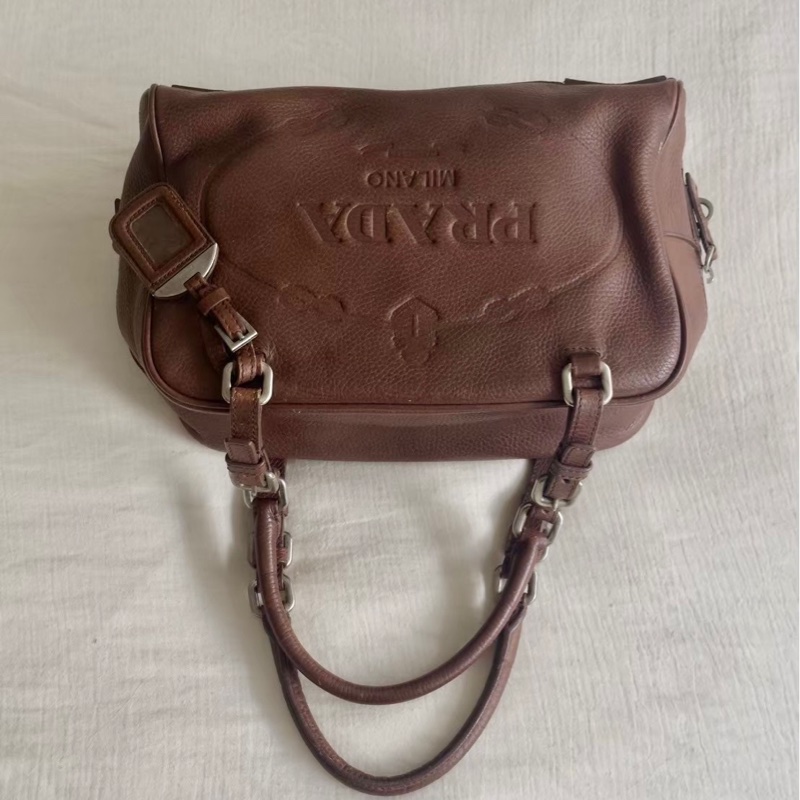 Vintage Prada浮雕巧克力波士頓🍫-2