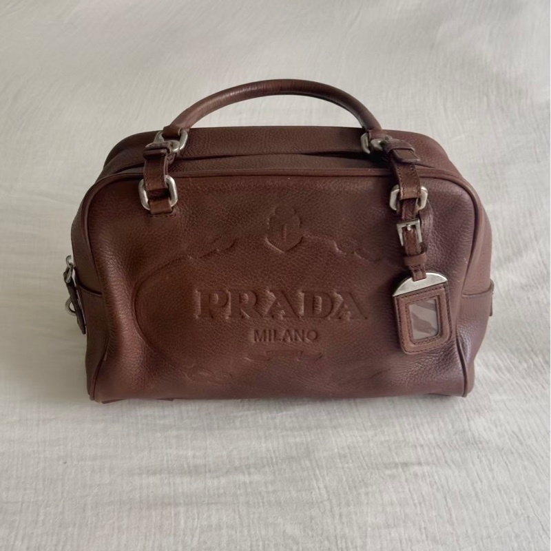 Vintage Prada浮雕巧克力波士頓🍫-3