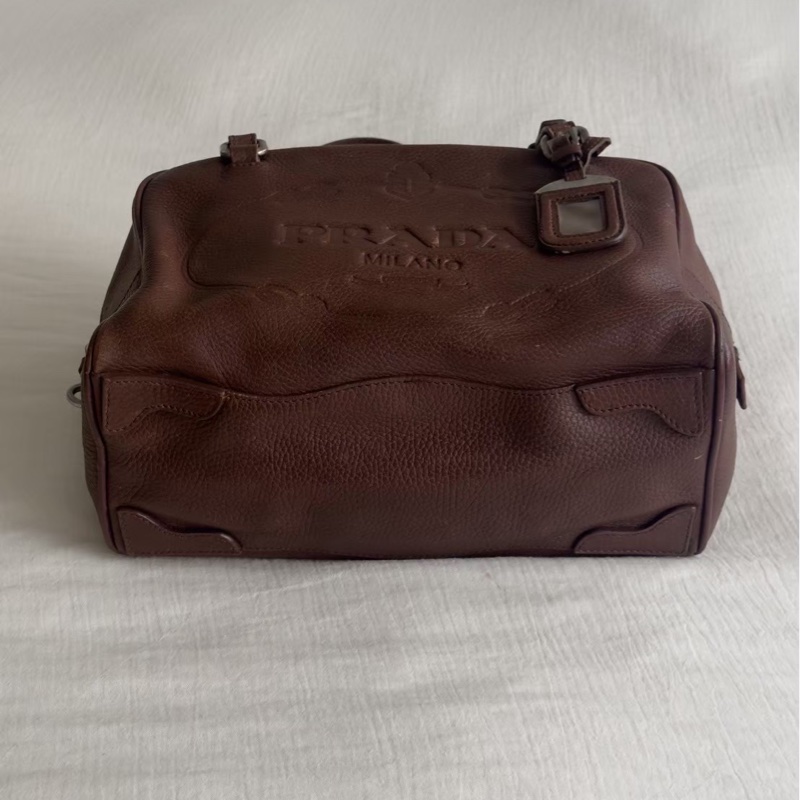 Vintage Prada浮雕巧克力波士頓🍫-13