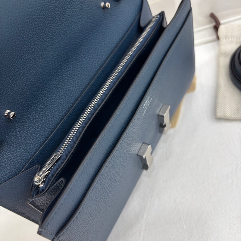 Hermes爱马仕 constance togo 康康togo普鲁士蓝银扣 W刻  全新-7