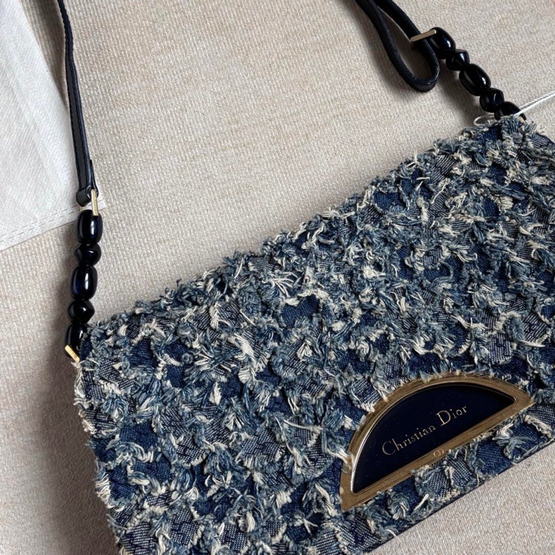 【閒置❤️】 dior 牛仔碎花半月包 單肩包 手提包-1