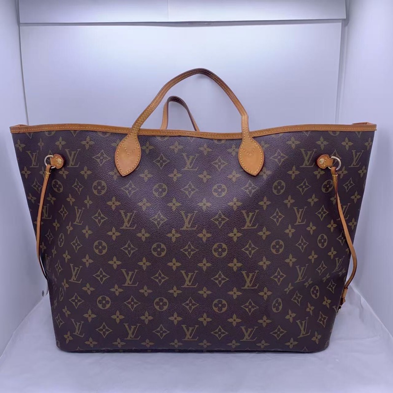 二手 lv neverfull 大號老花,包口手柄內里發黑磨損,包有異味-0