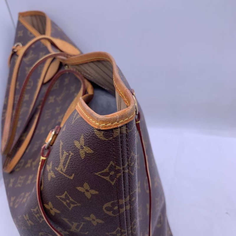 二手 lv neverfull 大號老花,包口手柄內里發黑磨損,包有異味-2