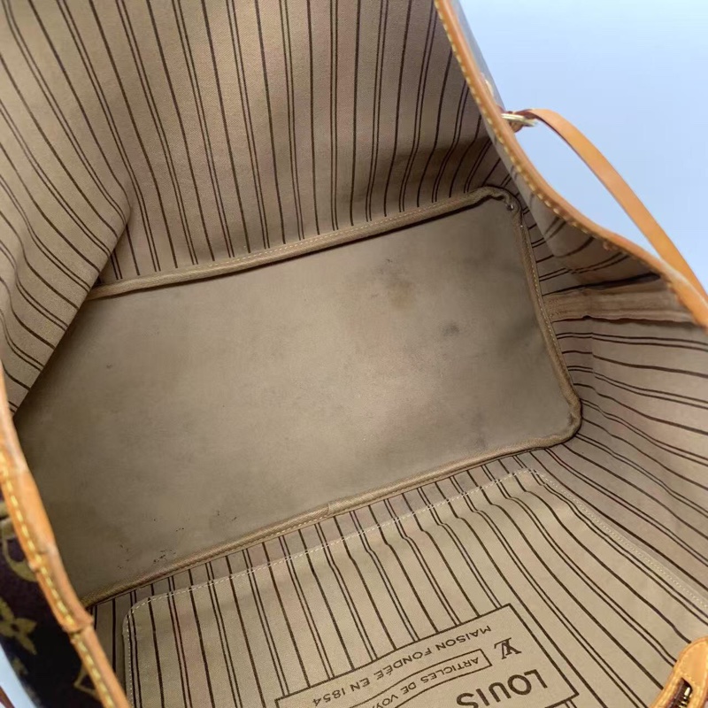 二手 lv neverfull 大號老花,包口手柄內里發黑磨損,包有異味-4