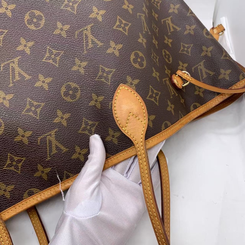 二手 lv neverfull 大號老花,包口手柄內里發黑磨損,包有異味-12