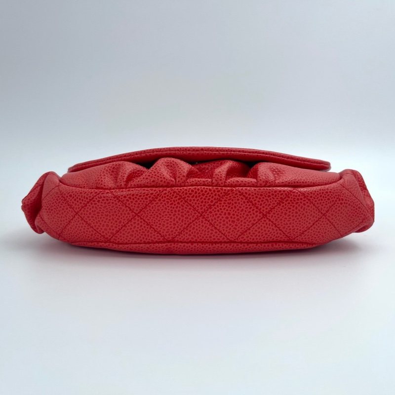 「JL精品代購」香奈兒龍蝦紅魚子醬牛皮元寶鏈條包-6