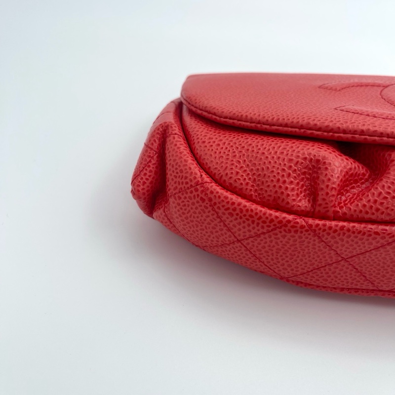 「JL精品代購」香奈兒龍蝦紅魚子醬牛皮元寶鏈條包-7