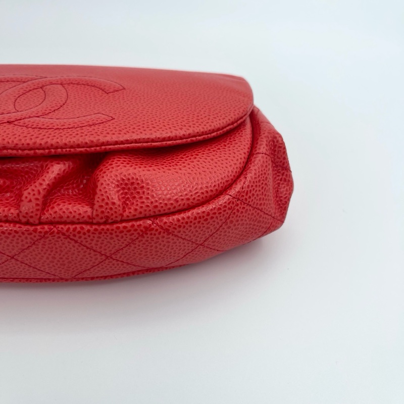 「JL精品代購」香奈兒龍蝦紅魚子醬牛皮元寶鏈條包-8