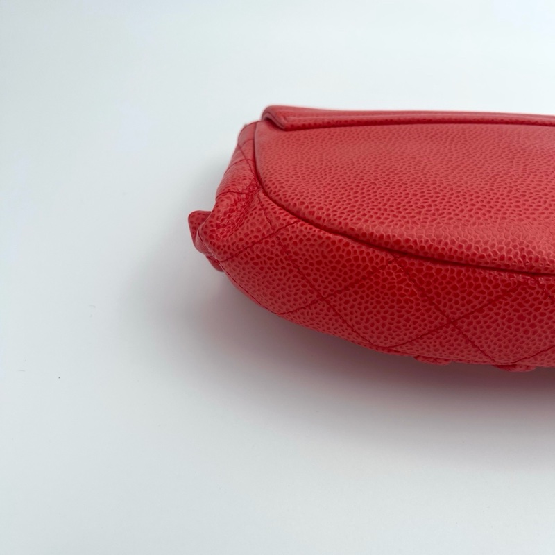 「JL精品代購」香奈兒龍蝦紅魚子醬牛皮元寶鏈條包-9