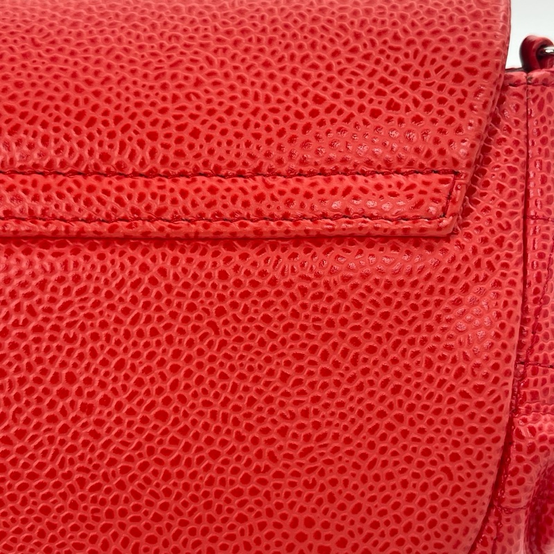 「JL精品代購」香奈兒龍蝦紅魚子醬牛皮元寶鏈條包-12