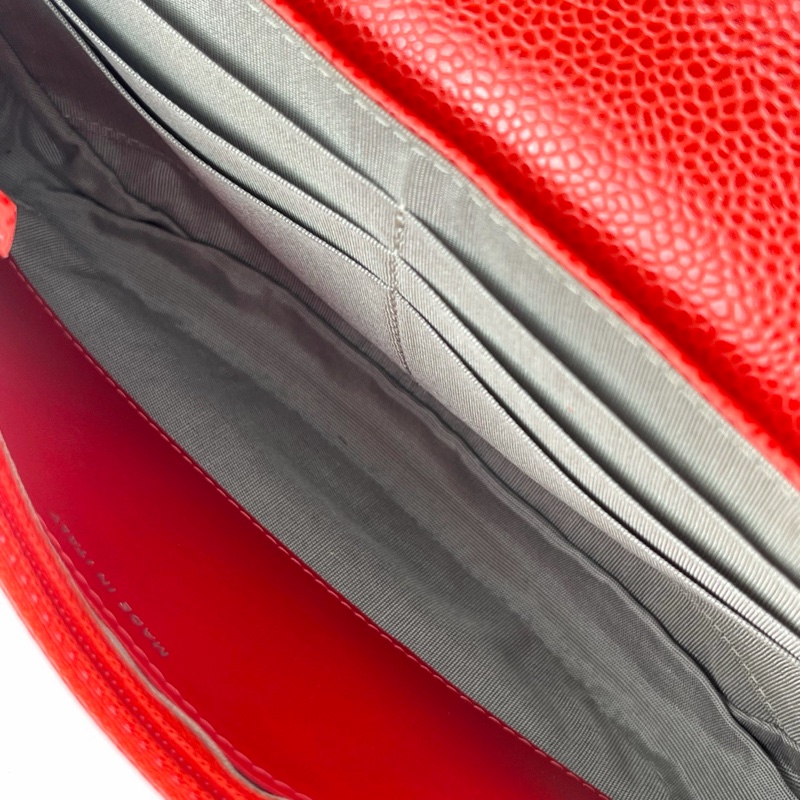 「JL精品代購」香奈兒龍蝦紅魚子醬牛皮元寶鏈條包-16