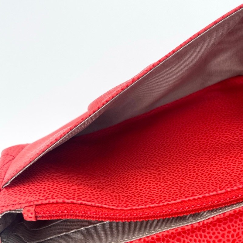 「JL精品代購」香奈兒龍蝦紅魚子醬牛皮元寶鏈條包-19