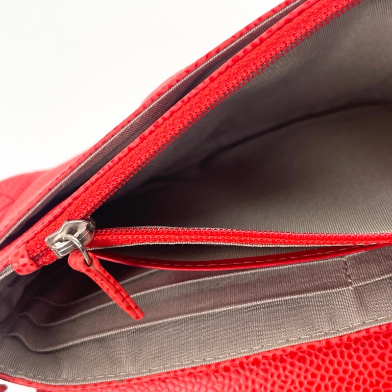 「JL精品代購」香奈兒龍蝦紅魚子醬牛皮元寶鏈條包-20