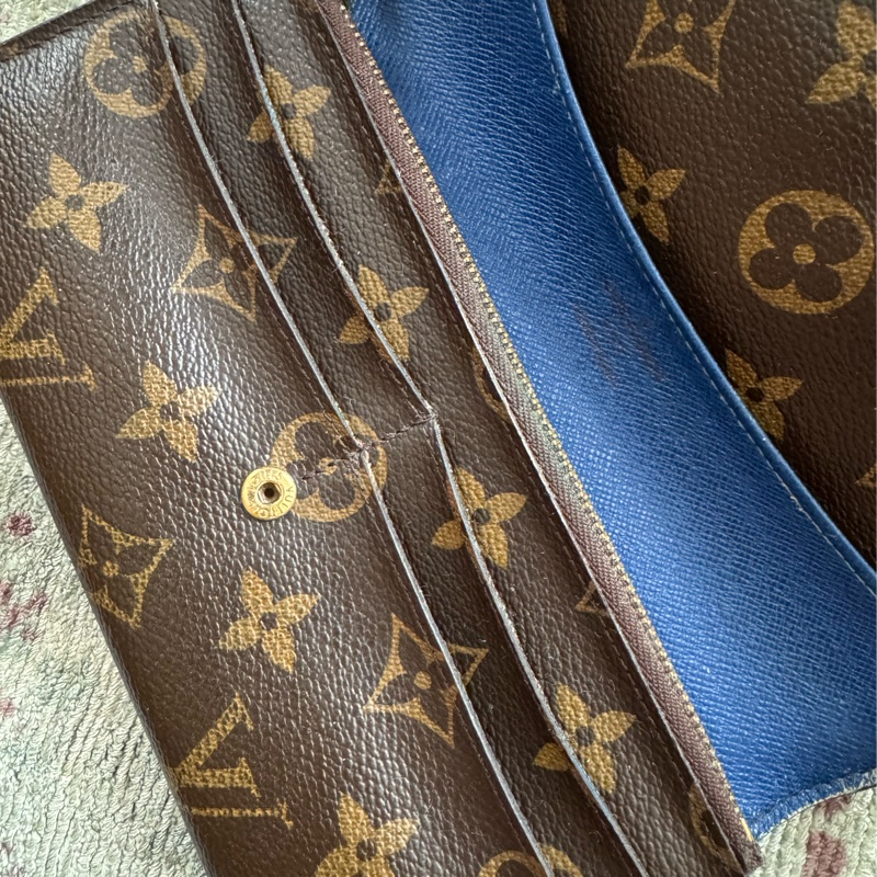 LV Emilie 老花長夾 藍色內裡 二手閒置出清-2