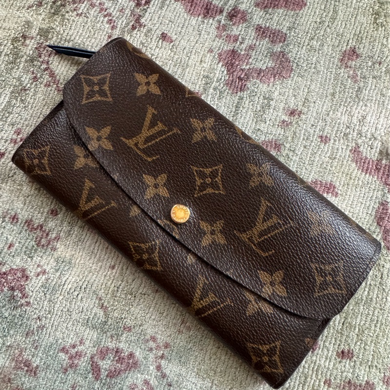 LV Emilie 老花長夾 藍色內裡 二手閒置出清-6