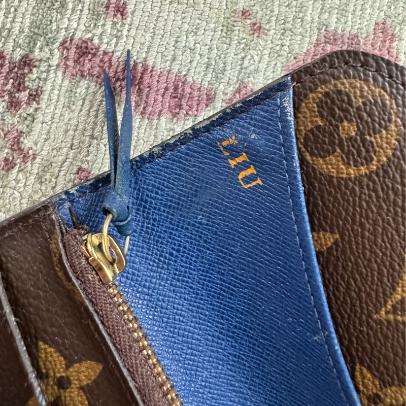 LV Emilie 老花長夾 藍色內裡 二手閒置出清-14