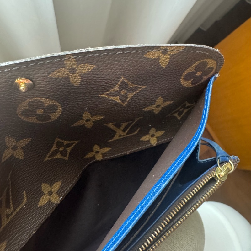 LV Emilie 老花長夾 藍色內裡 二手閒置出清-12