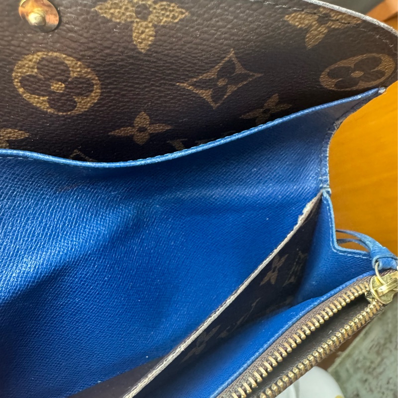 LV Emilie 老花長夾 藍色內裡 二手閒置出清-14