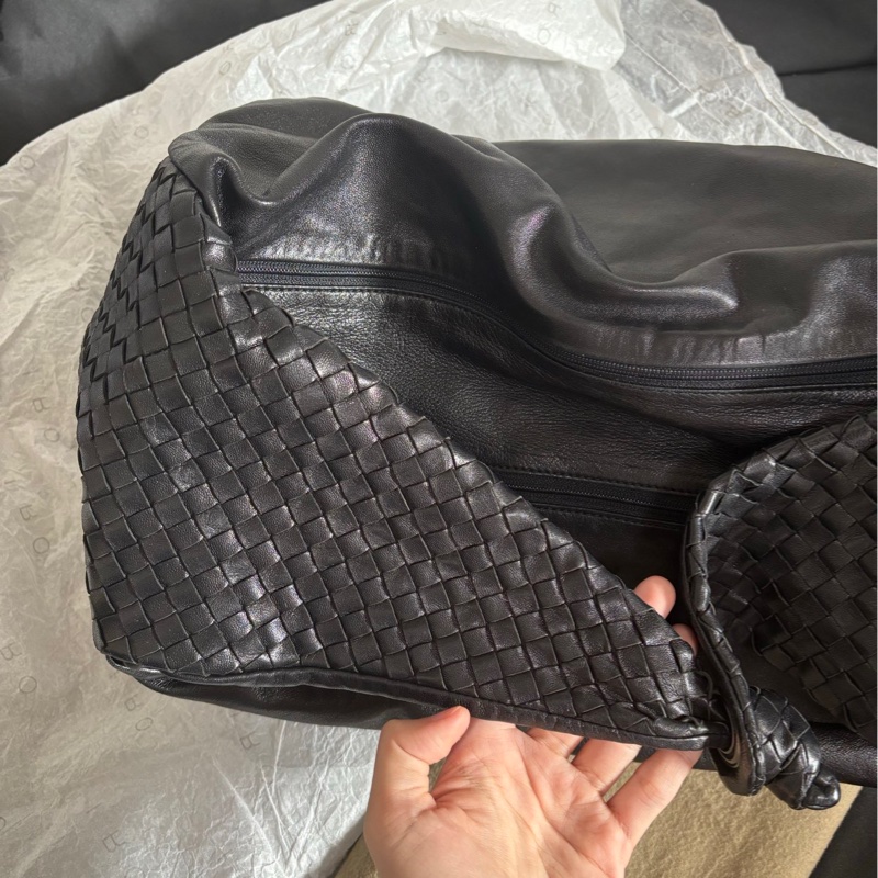 【近新閒置❤️】 bv葆蝶家 黑色編織打結和尚包 單肩包-3