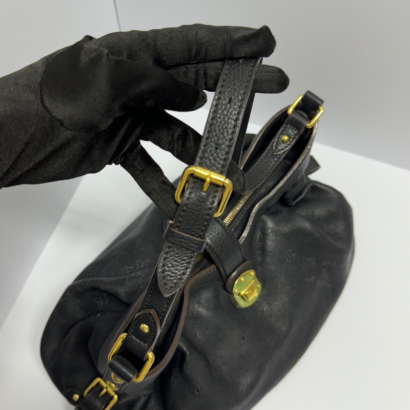 (超稀有⏰) LV Mahina 全牛皮 水餃包 肩背+腋下包 專櫃13萬!-11