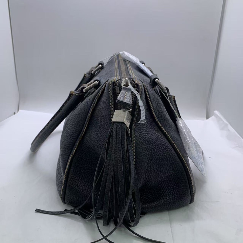 二手Chanel香奈兒流蘇外縫線手提包流蘇餃子包腋下包保齡球包，標清晰，鐳射 8 開-3