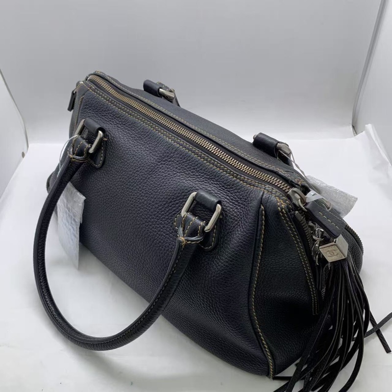 二手Chanel香奈兒流蘇外縫線手提包流蘇餃子包腋下包保齡球包，標清晰，鐳射 8 開-14