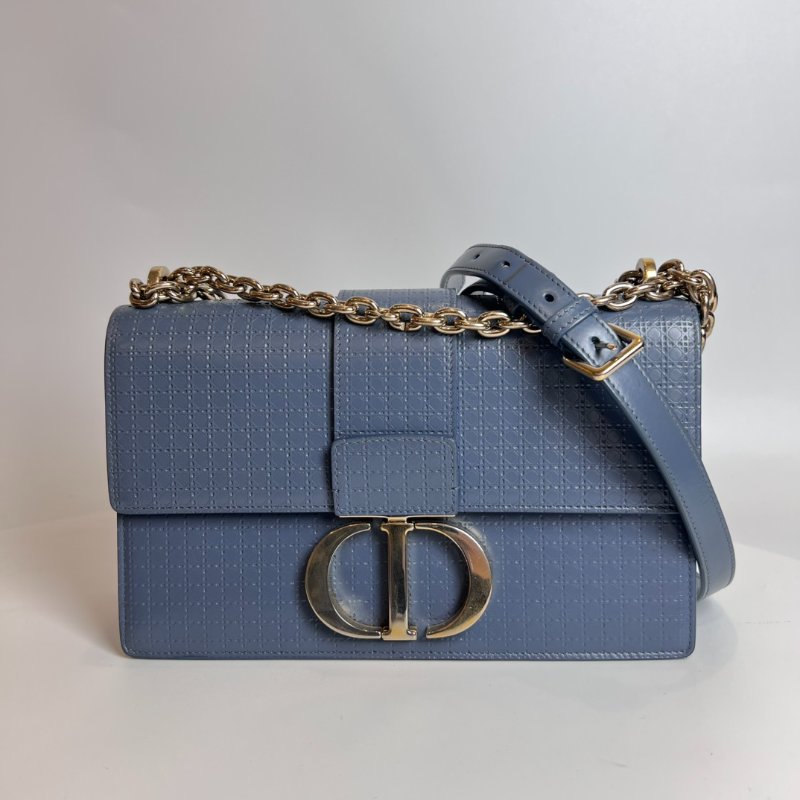 DIOR 莫蘭迪藍蒙田30 金鍊包-0