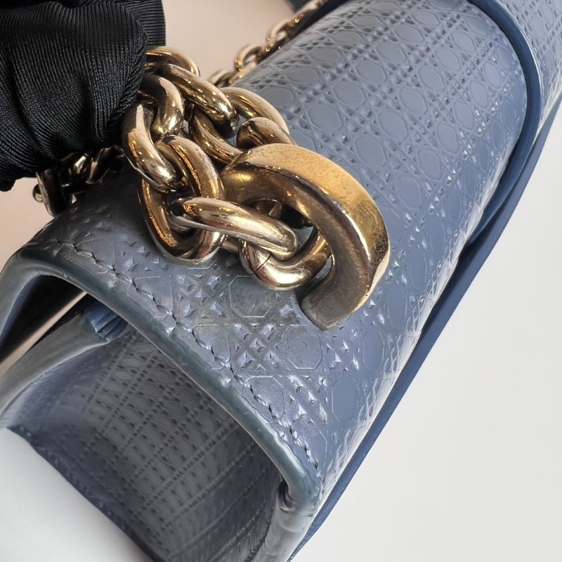 DIOR 莫蘭迪藍蒙田30 金鍊包-6