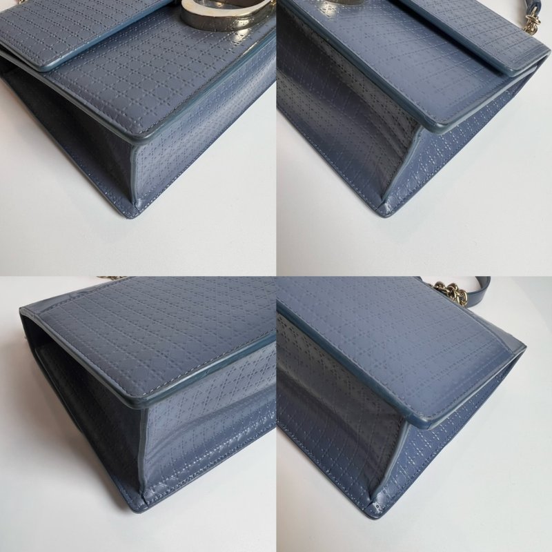 DIOR 莫蘭迪藍蒙田30 金鍊包-11