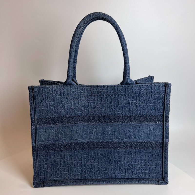 DIOR 藍色帆布老花Book tote 中號-1